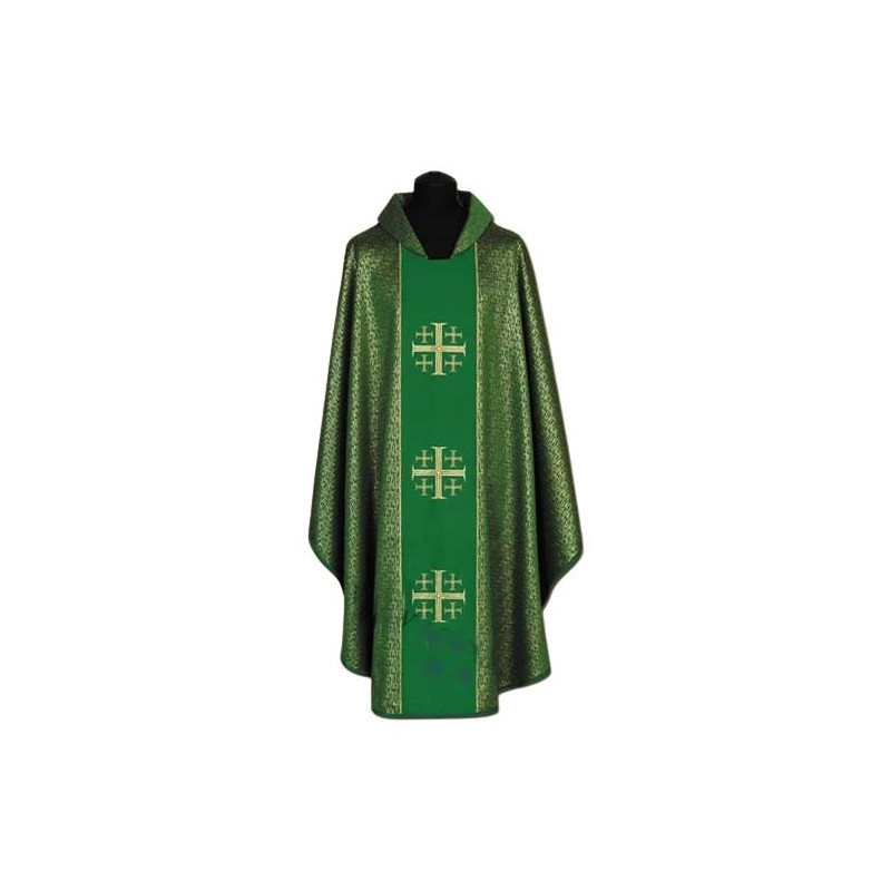 Green chasuble + gold ornament (52A) - Best Catholic Shop