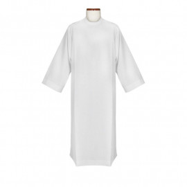 Clergy alb - plain fabric, stand-up collar (10)