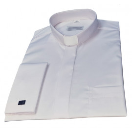 Clergy shirt - pins - 100% cotton
