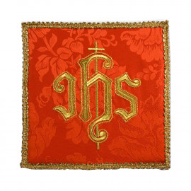 Red embroidered pall - gold IHS