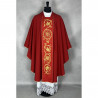 Gothic red chasuble, embroidered, stretch fabric (174K) - Image 3