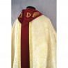 Gothic chasuble, gold, embroidered, velvet band - Image 3