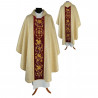 Gothic gold chasuble, embroidered, velvet band (178K) - Image 1