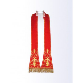 Roman red embroidered stole