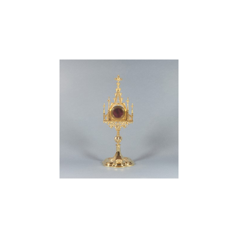 Small Gothic Gilded Brass Reliquary - Best Catholic Shop