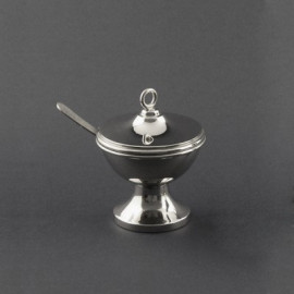 Nickel-plated brass boat-shaped incense boat