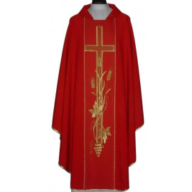 Chasuble with computer-embroidered belt, liturgical colors (14)