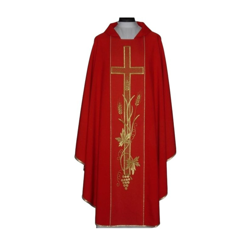 Chasuble with computer-embroidered belt, liturgical colors (14) - Best Catholic Shop