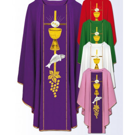Chasuble with computer-embroidered belt (15)