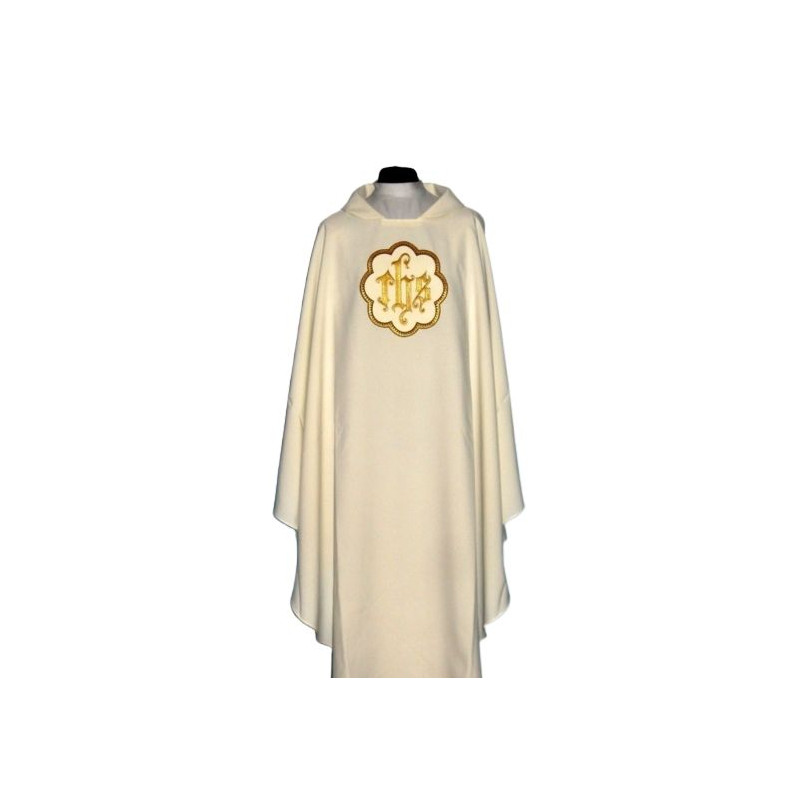 Chasuble with embroidered pattern (IHS-3) - Best Catholic Shop