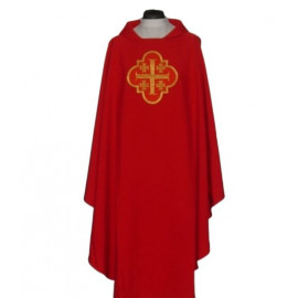 Chasuble with embroidered design - Jerusalem cross