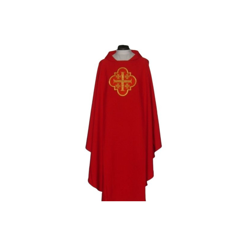 Chasuble with embroidered design - Jerusalem cross - Best Catholic Shop
