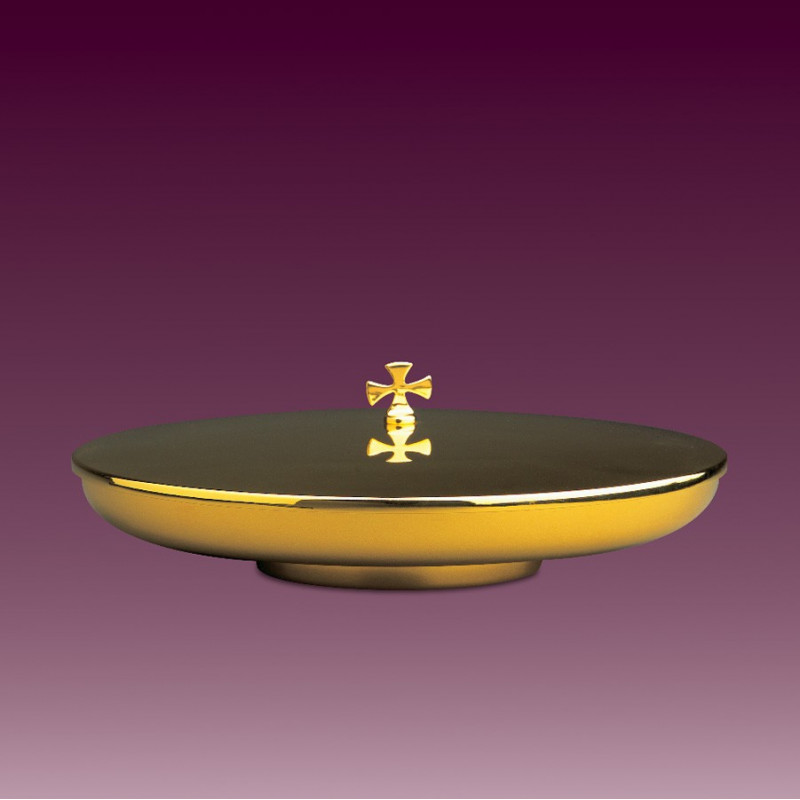 Deep paten for large host with cover - Best Catholic Shop