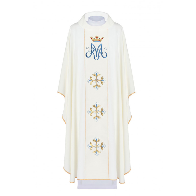 Chasuble marian embroidered (13) - Best Catholic Shop