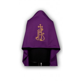 Embroidered veil purple IHS