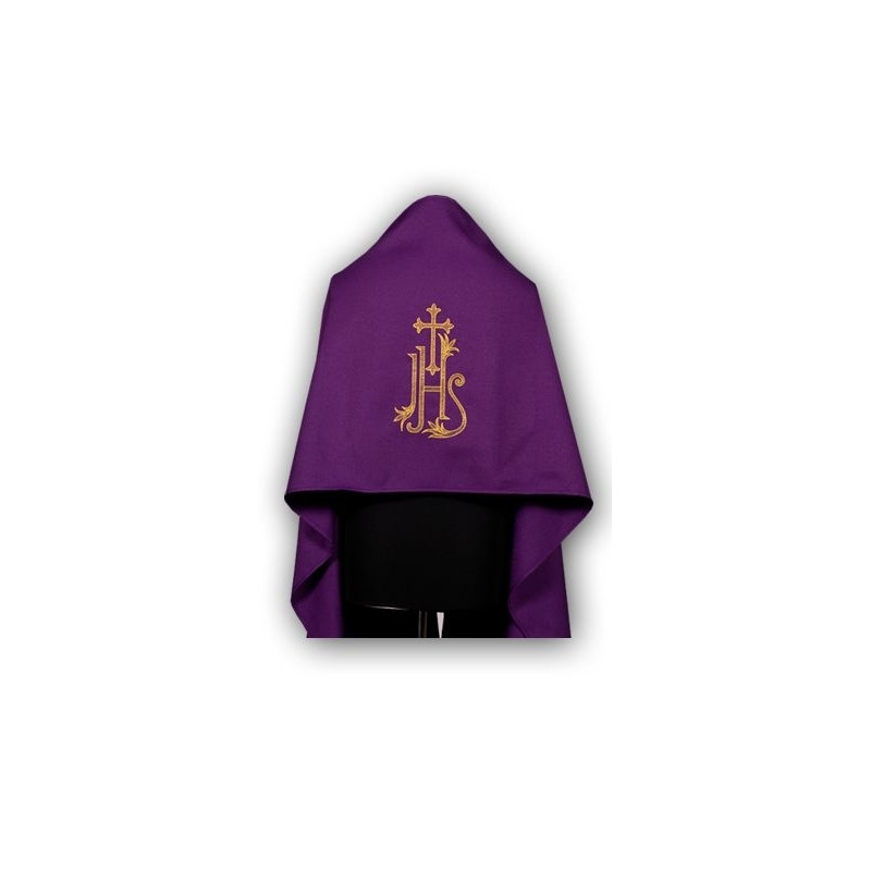 Embroidered veil purple IHS - Best Catholic Shop