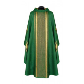Chasuble flowing fabric gold green (44A)