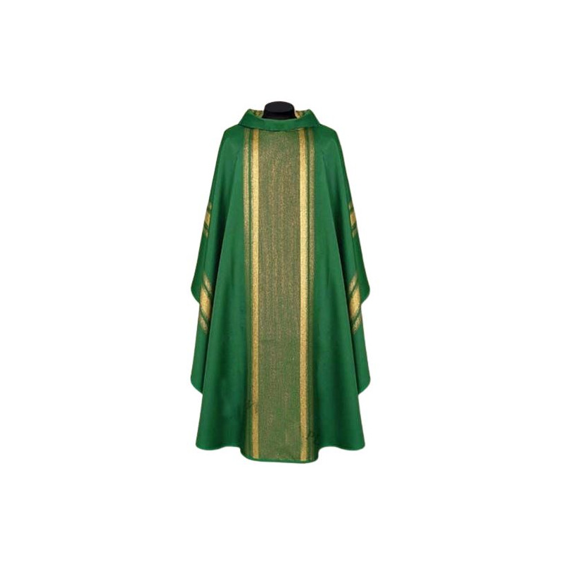 Chasuble flowing fabric gold green (44A) - Best Catholic Shop