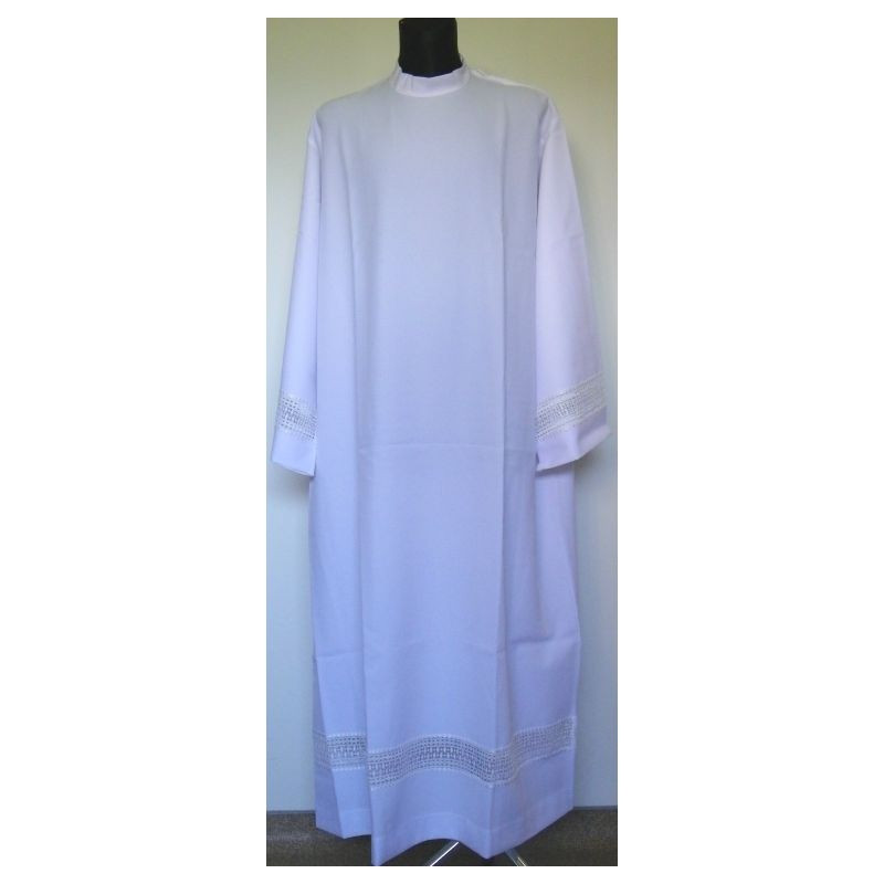 Clergy alb with decorative guipure (31) - Best Catholic Shop