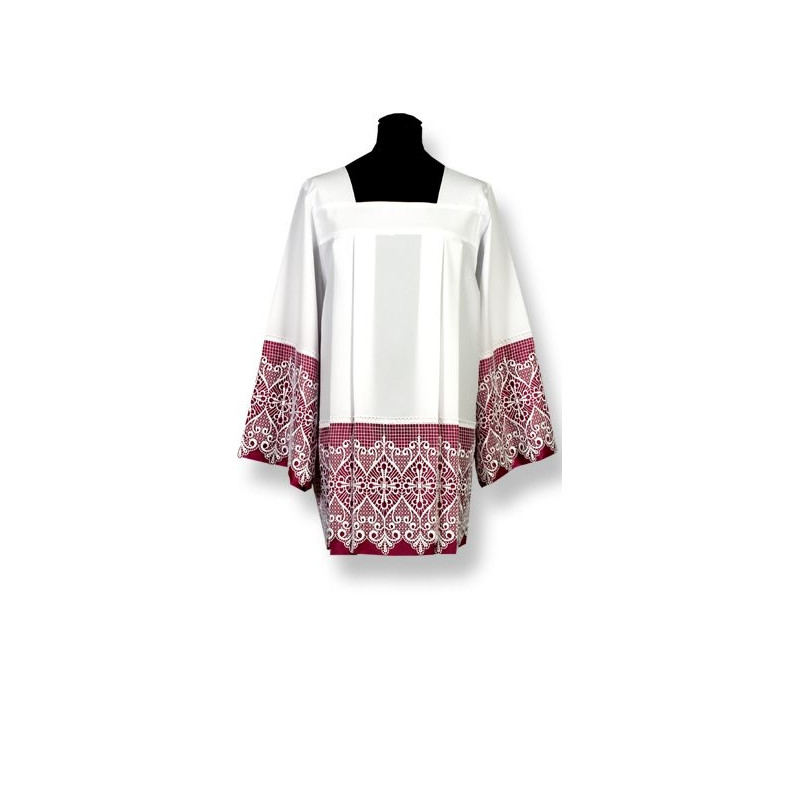 Canonical surplice – purple lining - Best Catholic Shop