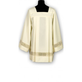 Surplice georgette inset - ecru