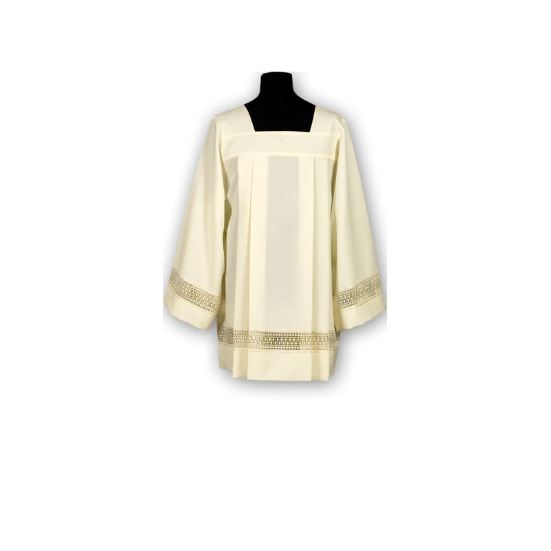 Surplice georgette inset - ecru - Best Catholic Shop