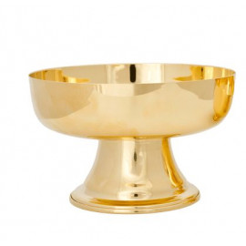 Paten, brass, gilded