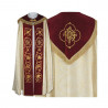 Liturgical cope embroidered IHS (22b) - Image 1