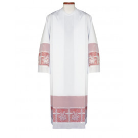 Priestly alb with lining, tabs