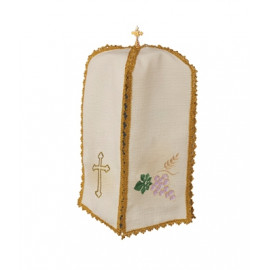 Veil with ciborium – cross, ear of grain, grapevine (7)