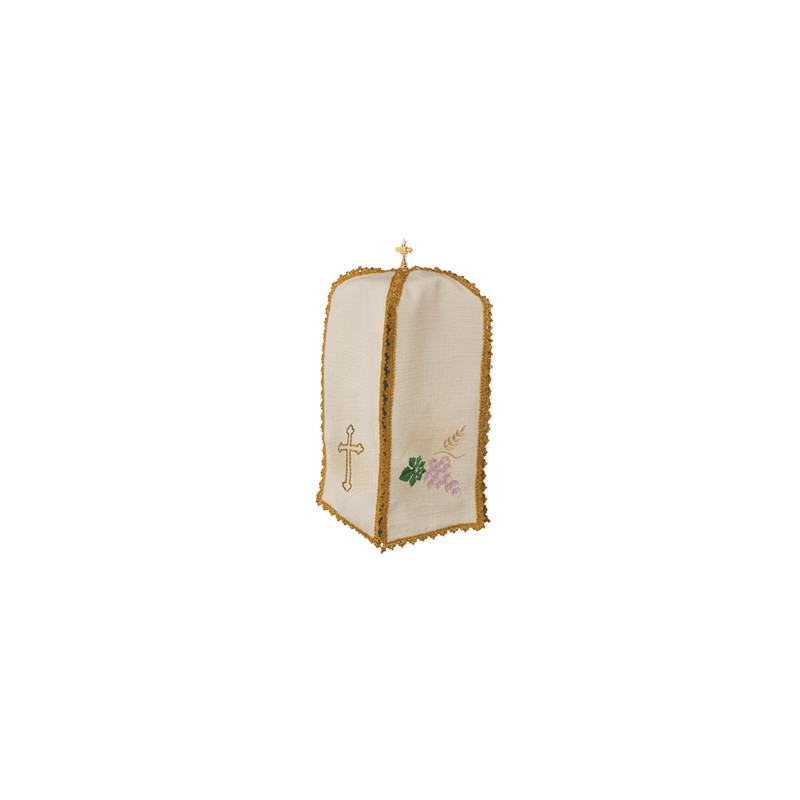 Veil with ciborium – cross, ear of grain, grapevine (7) - Best Catholic Shop