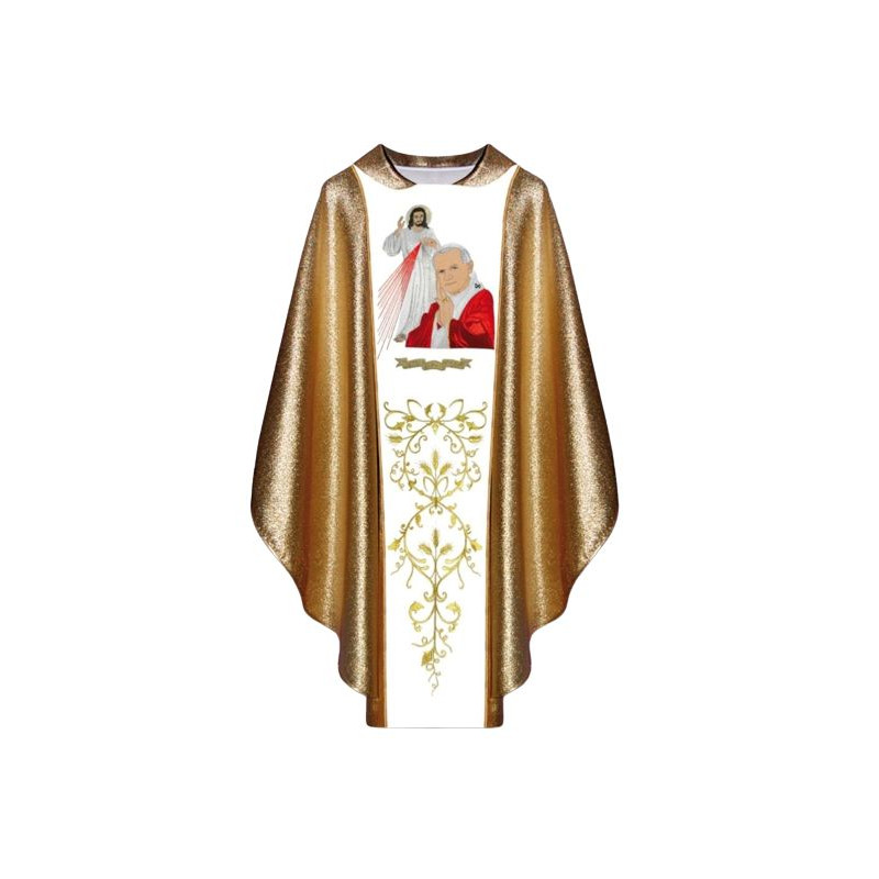 Chasuble with the image Of John paul II And Merciful Jesus - Best Catholic Shop