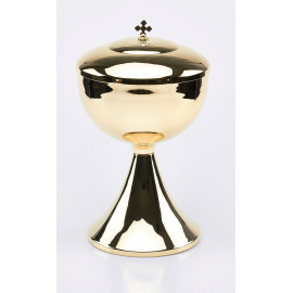 Ciborium of gilded brass - 25 cm (1)