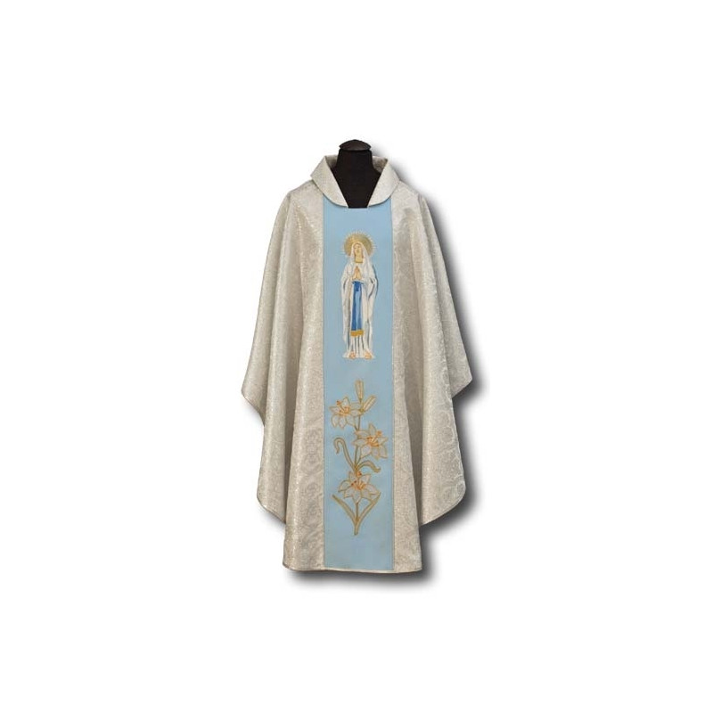 Chasuble with the image of MB from Lourdes - Best Catholic Shop