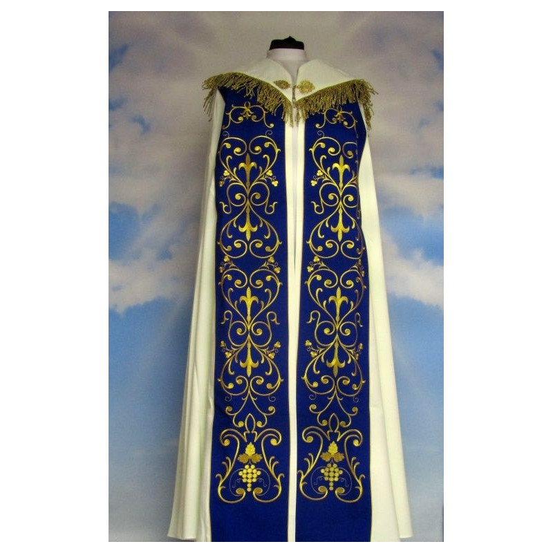 Marian Cope - ecru smooth material - Best Catholic Shop