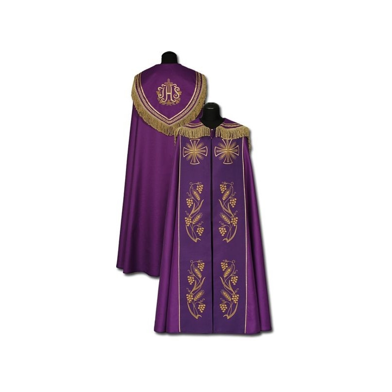 Hand embroidered purple cope - Best Catholic Shop