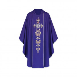 Gothic Chasuble IHS - liturgical colors (1)