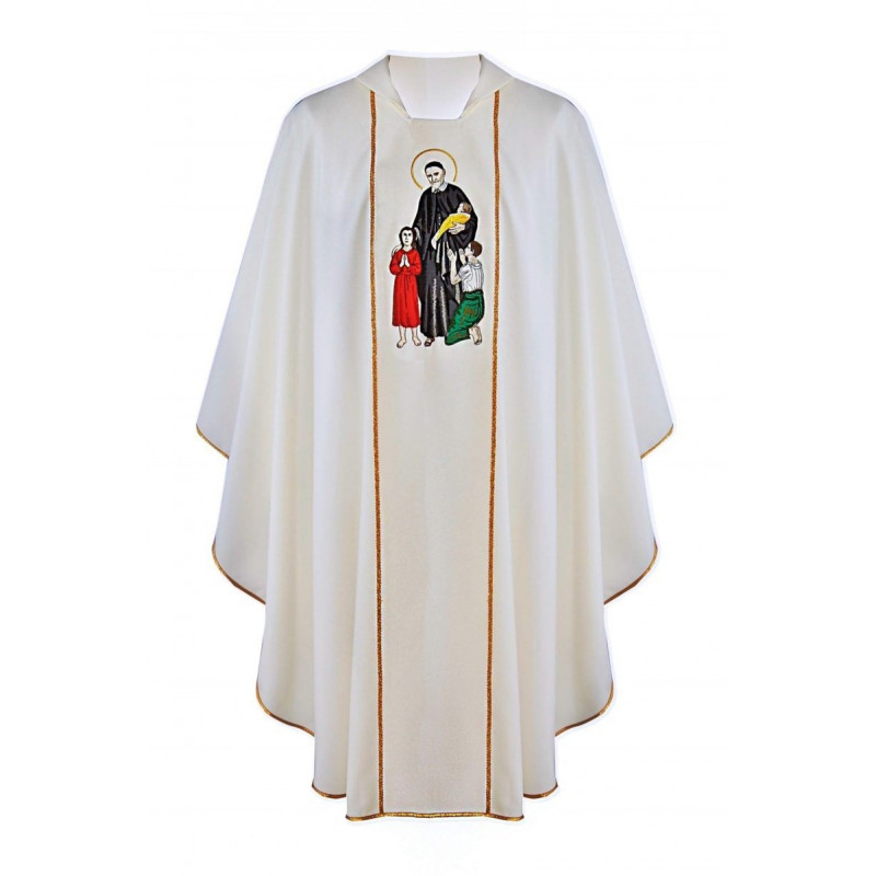 Embroidered chasuble - St. Vincent de Paul - Best Catholic Shop