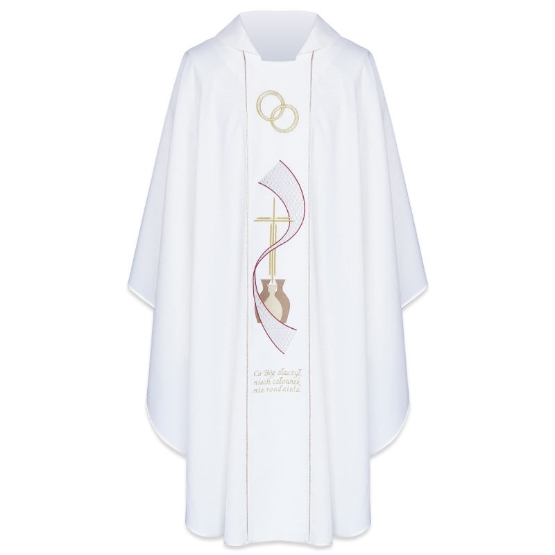 Embroidered wedding chasuble (B) - Best Catholic Shop