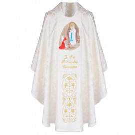 Embroidered chasuble - Lourdes