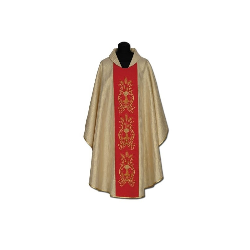 Golden embroidered chasuble (012) - Best Catholic Shop