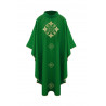 Chasuble with eucharistic embroidery - green - Image 1