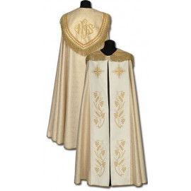 Hand embroidered IHS gold cope