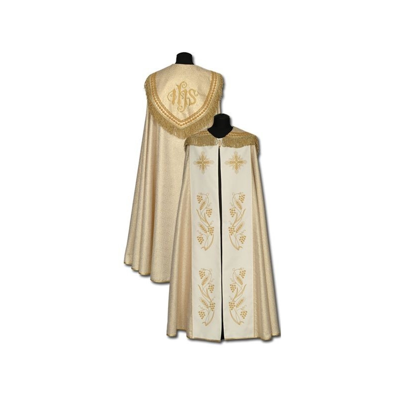Hand embroidered IHS gold cope - Best Catholic Shop