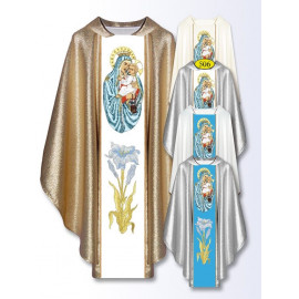 Embroidered chasuble with MB Scapular