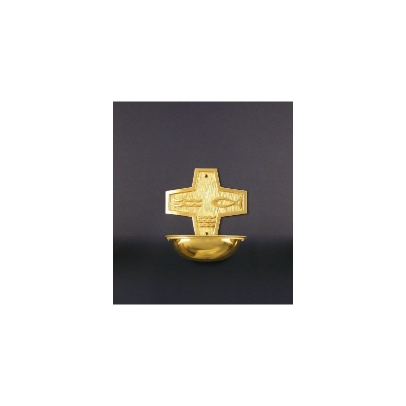Holy Water Font - brass to Church (3) - Best Catholic Shop