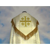 Embroidered cope - Jerusalem Cross ecru - rosette (3) - Image 2
