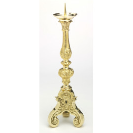Altar candlestick in solid brass - 55 cm