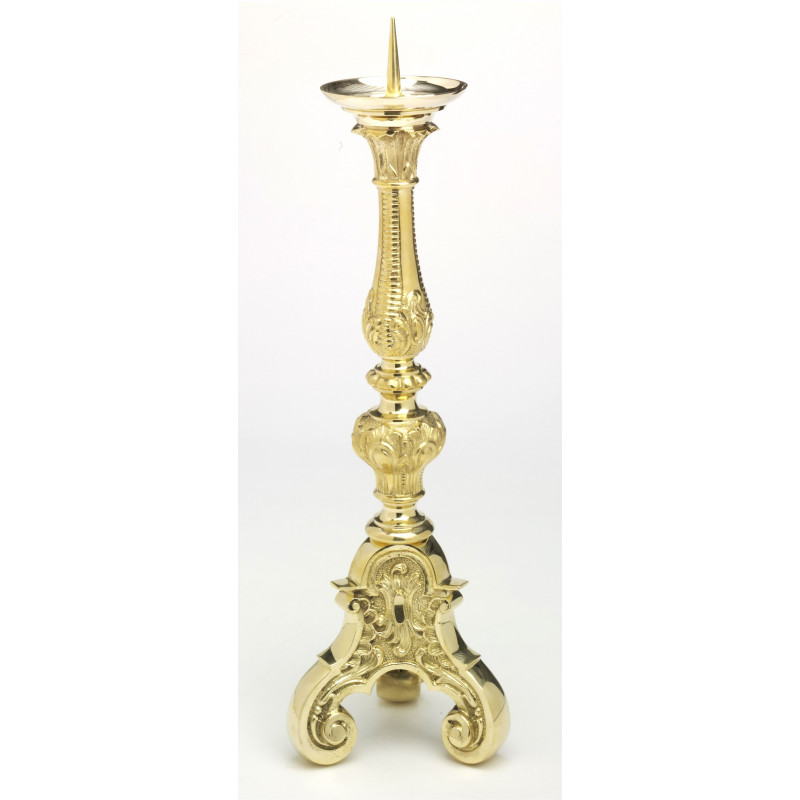 Altar candlestick in solid brass - 55 cm - Best Catholic Shop