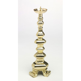 Altar candlestick in solid brass - 40 cm